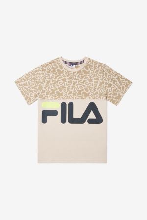 FILA Nolan Tee Shirts Beige,Kids Clothing | CA.SNDYFH548